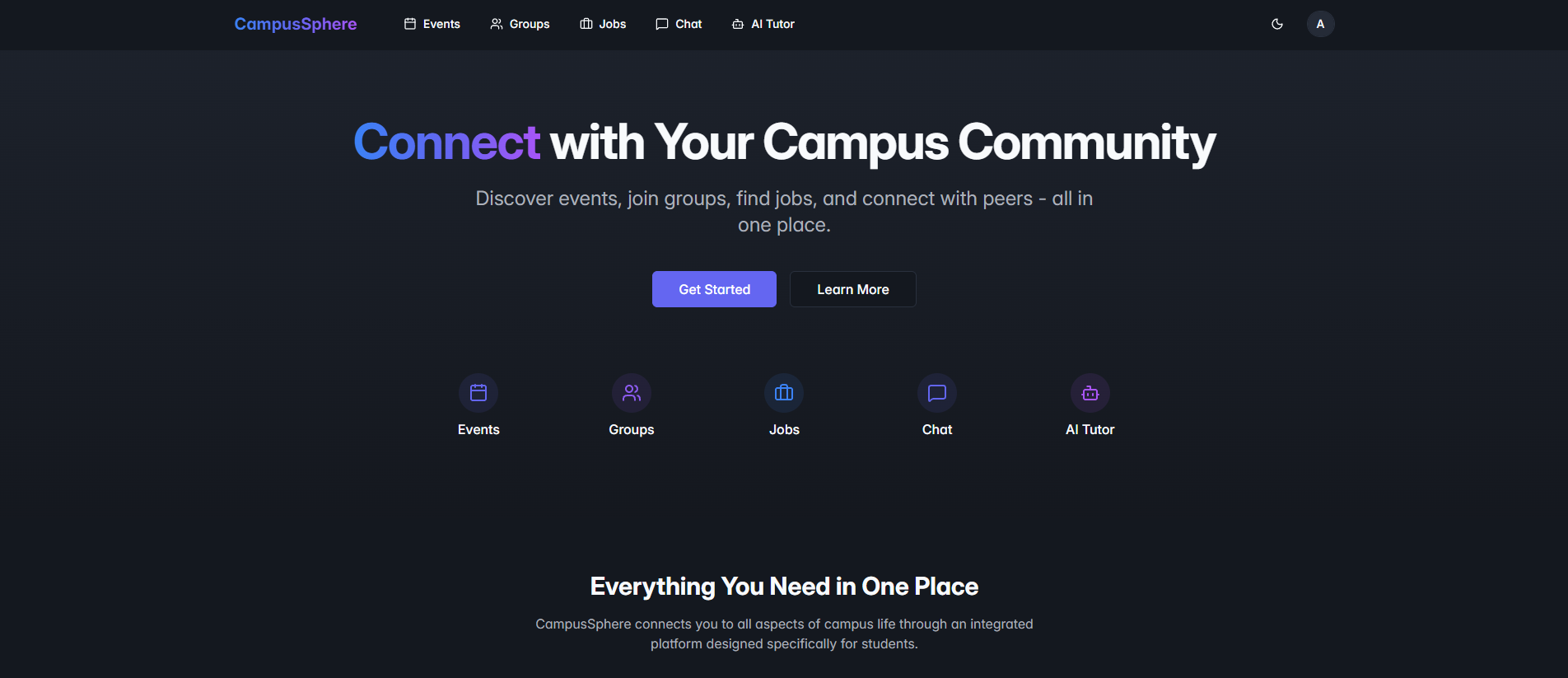 Campus Sphere - Full-Stack Student Community Platform